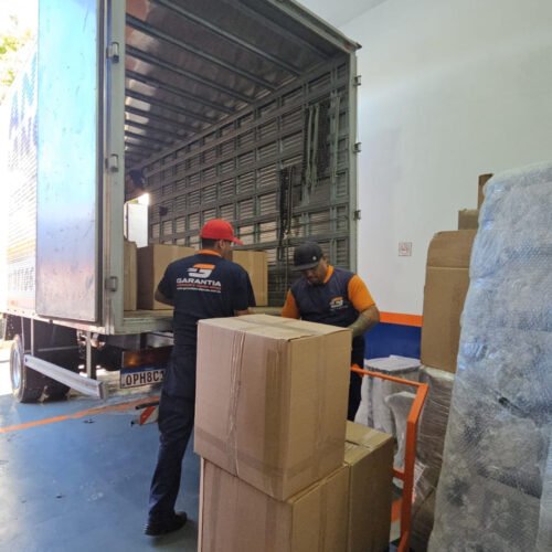 Mudança caregando caixas caminhao 01